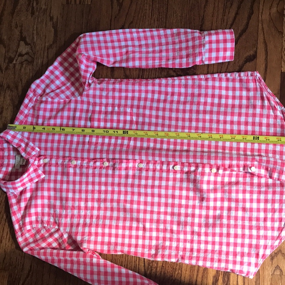 Jcrew Gingham Button Down Size Xs - image 3